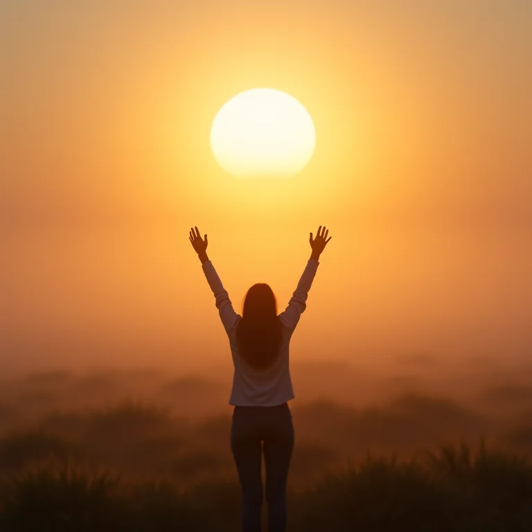Exposição à luz natural: silhueta em direção ao sol.