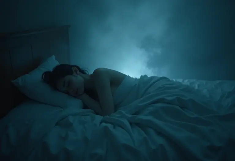 Imagem onírica de sono agitado representando a apneia.