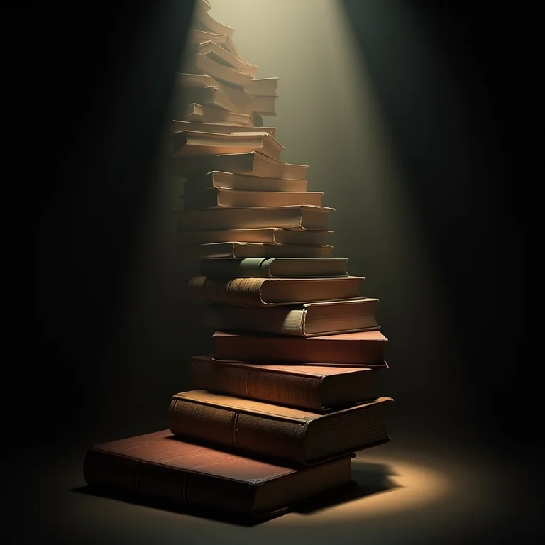 Livros em espiral com palavras flutuando, representando repetição espaçada.