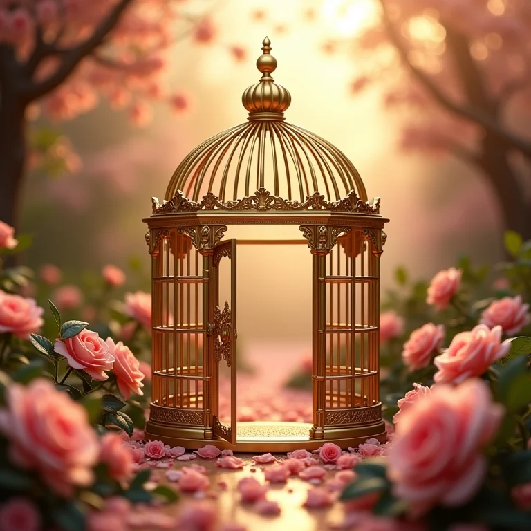 Medo do compromisso: uma gaiola dourada em sonho.