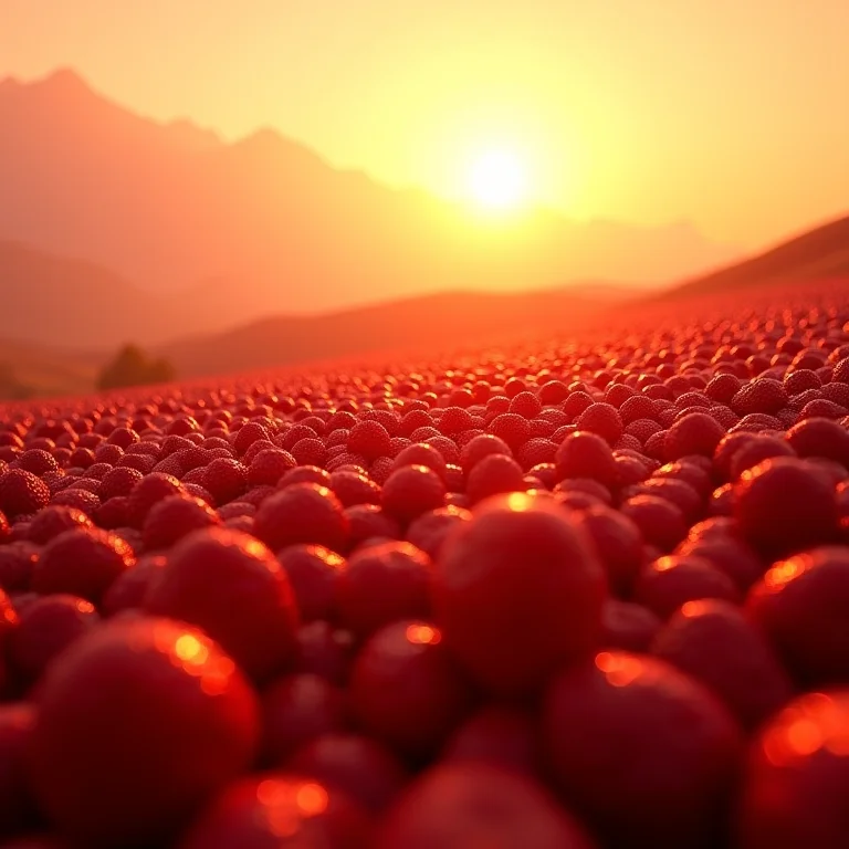 Morangos em abundância: otimismo nos sonhos