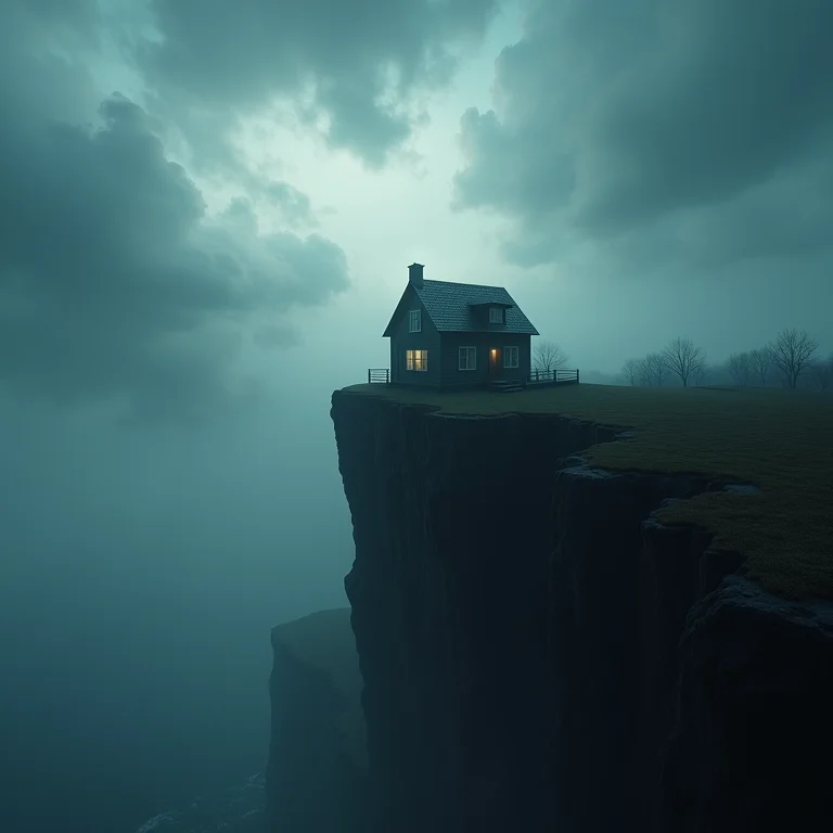 Mudanças Drásticas: imagem surreal de instabilidade e transformação