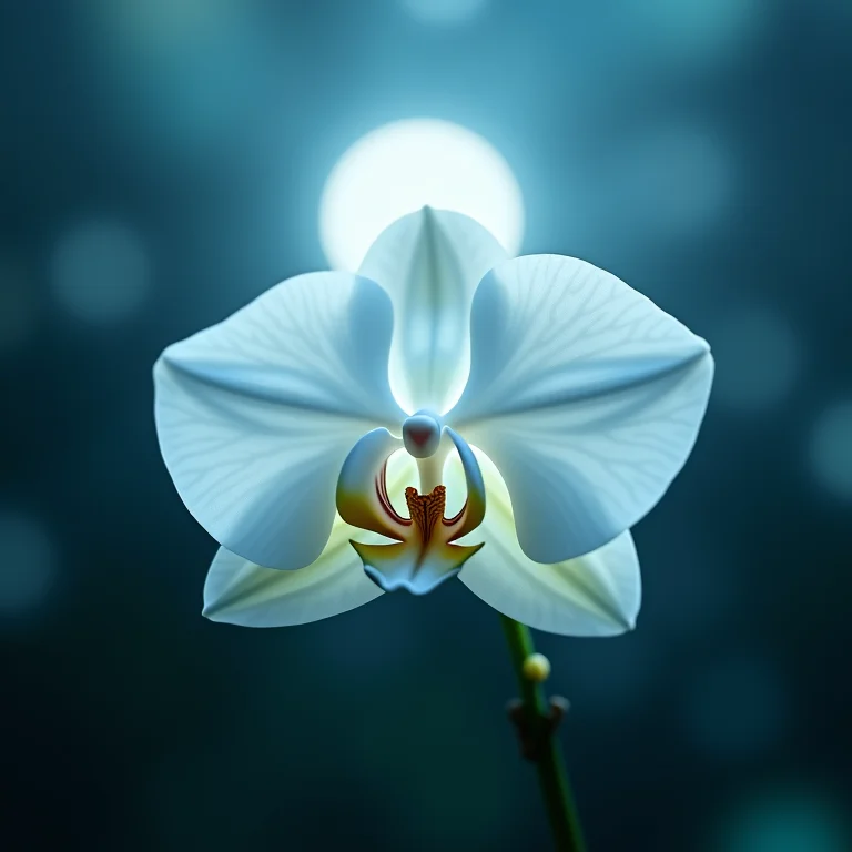 Orquídea branca: pureza e esperança nos sonhos.