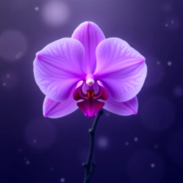 Orquídea roxa: intuição e espiritualidade se manifestando em seus sonhos.