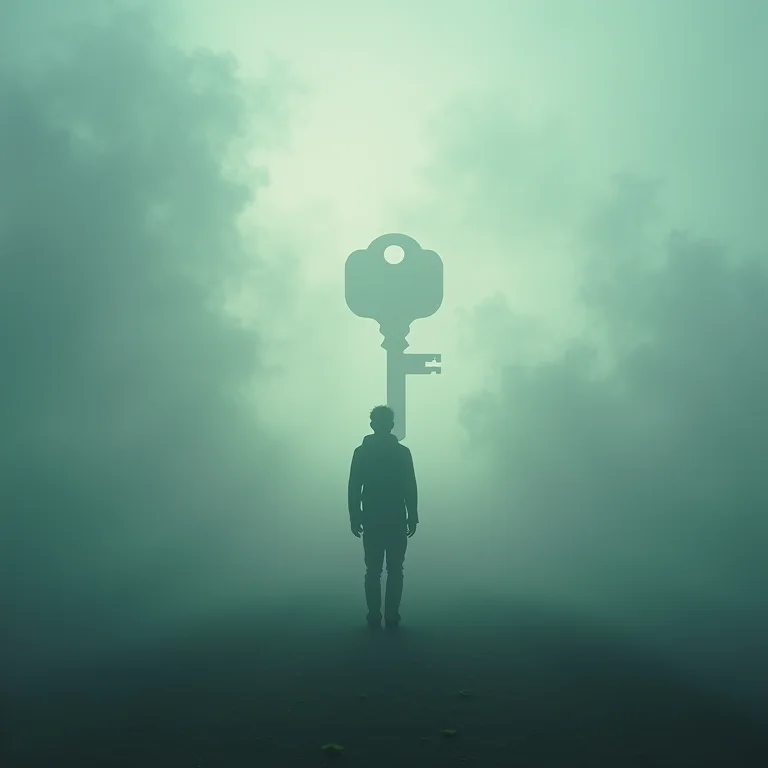 Perder a chave grande, representando a perda de oportunidades e a sensação de estar desorientado.