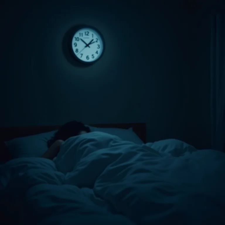 Pessoa sofrendo de insônia constante em uma cama escura