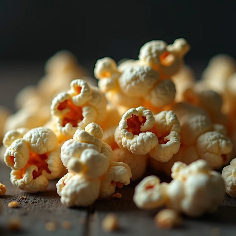 Pipoca doce murcha, representando falta de vitalidade e energia.