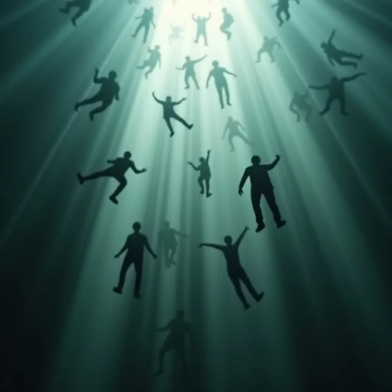 Queda coletiva: pânico, descontrole e caos social