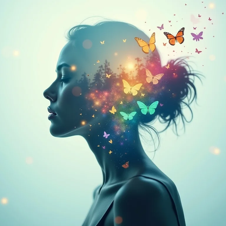 Regulação Emocional: Borboletas da emoção em um sono tranquilo.