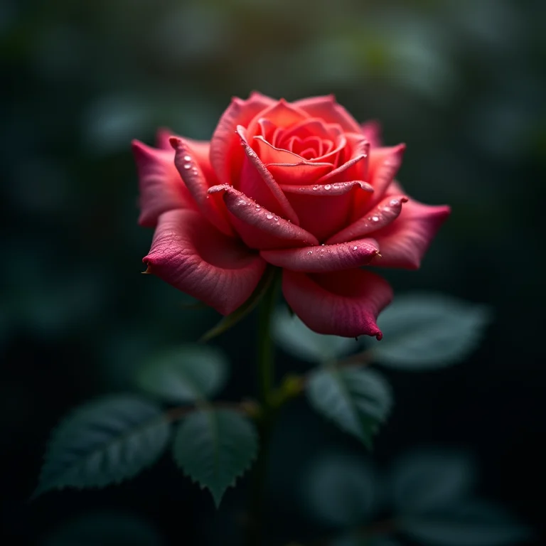 Rosa exuberante em um jardim, simbolizando prosperidade