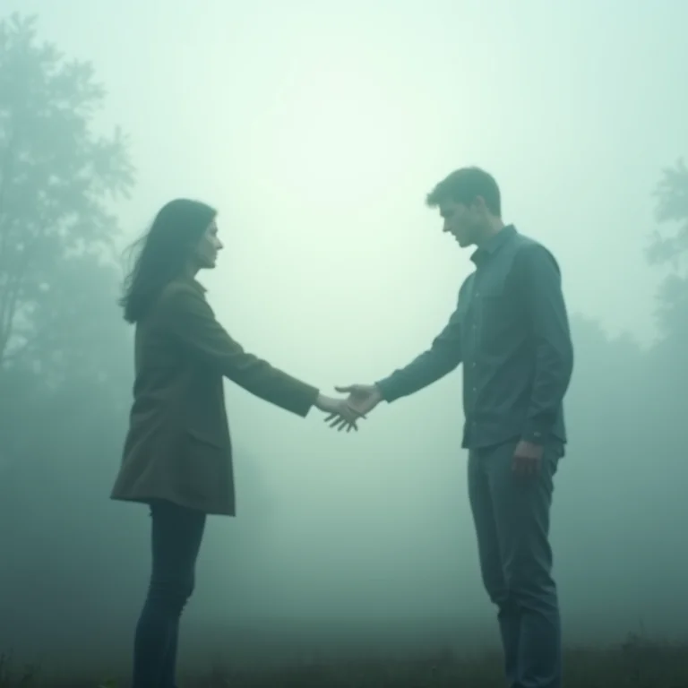 Silhuetas tentando se conectar, representando insatisfação nos relacionamentos.