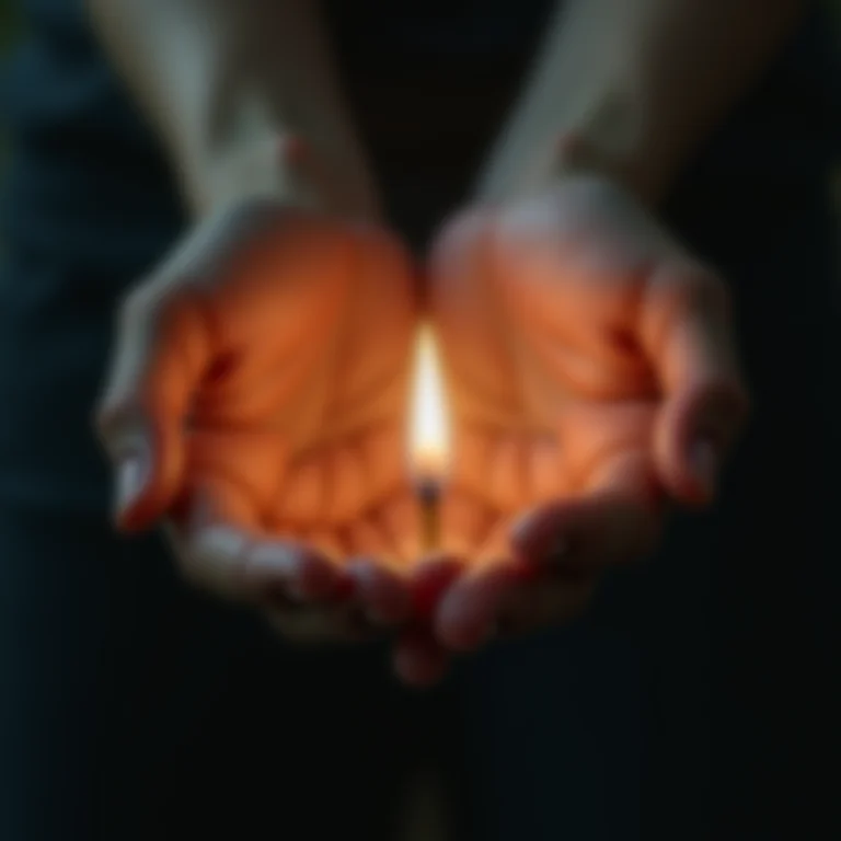 Sonhar apagando fogo com as mãos: controle total.