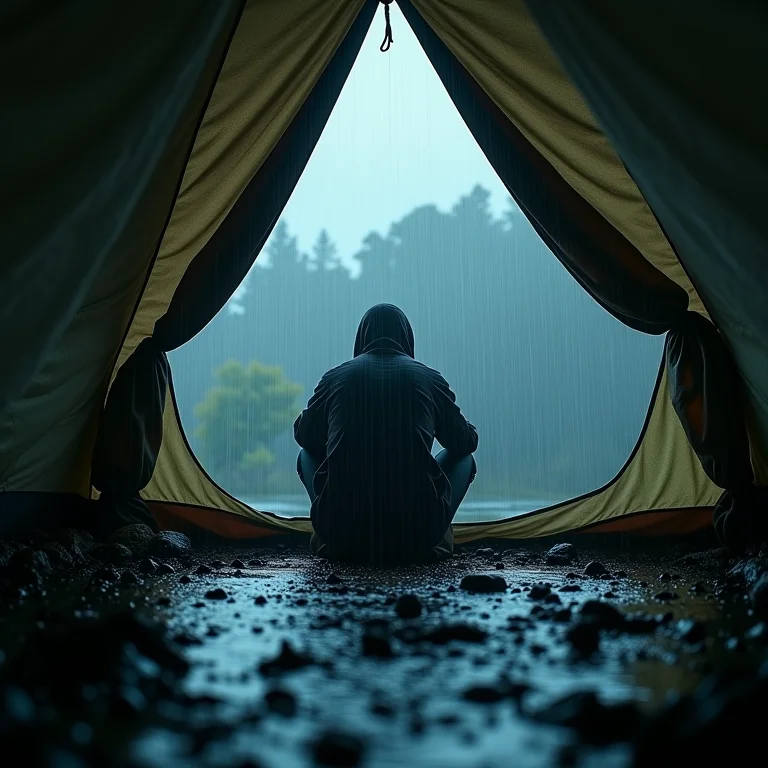 Sonhar com chuva dentro da barraca: emoções reprimidas e desafios inesperados