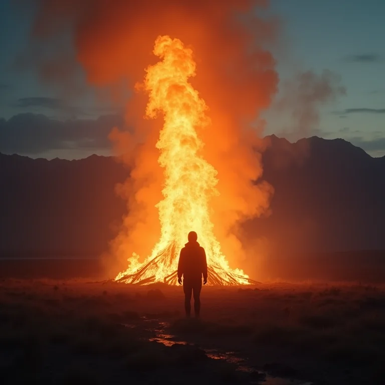 Sonhar com fogo grande: desafios e superação.