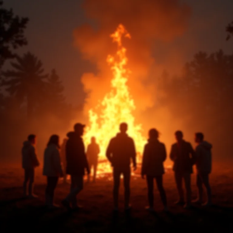 Sonhar com fogueira: comunidade, união e celebração.