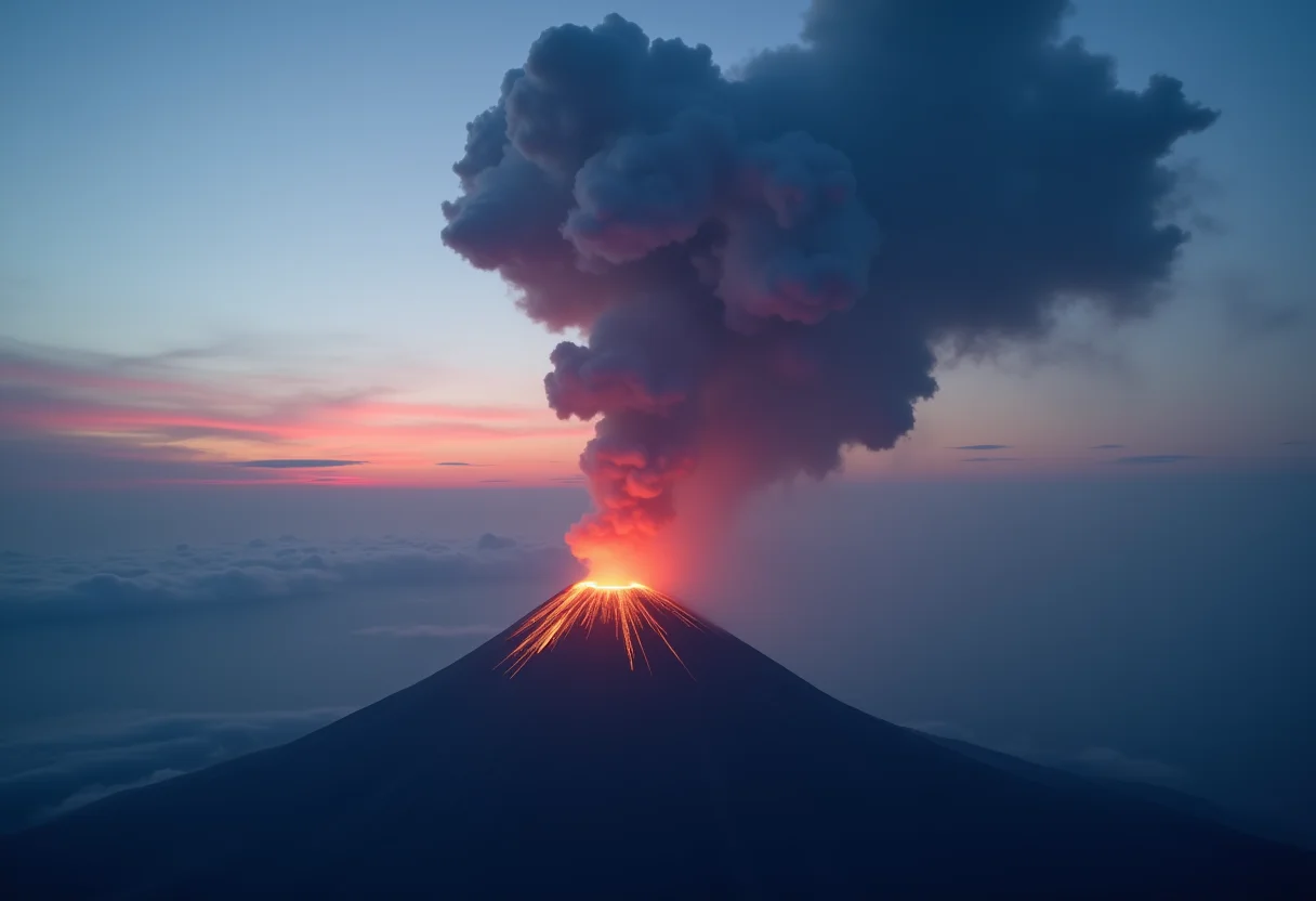 Sonhar com fumaça de vulcão: mistério e transformação.