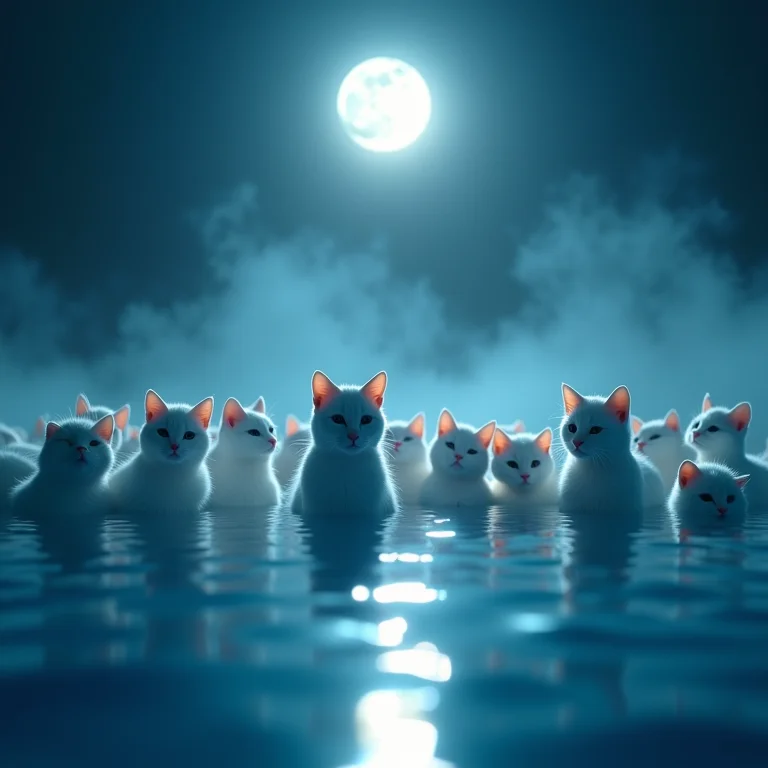 Sonhar com muitos gatos brancos: Pureza, paz e intuição aguçada.