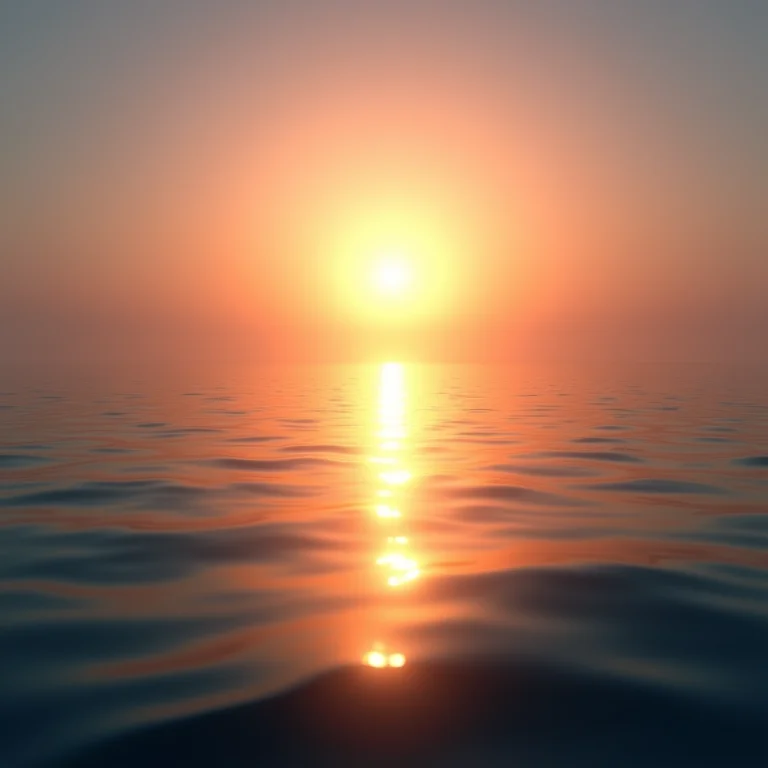 Sonhar com nascer do sol no mar calmo: paz interior