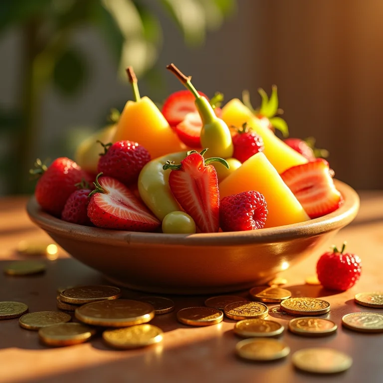 Sonhar com salada de frutas e dinheiro: Prosperidade e abundância