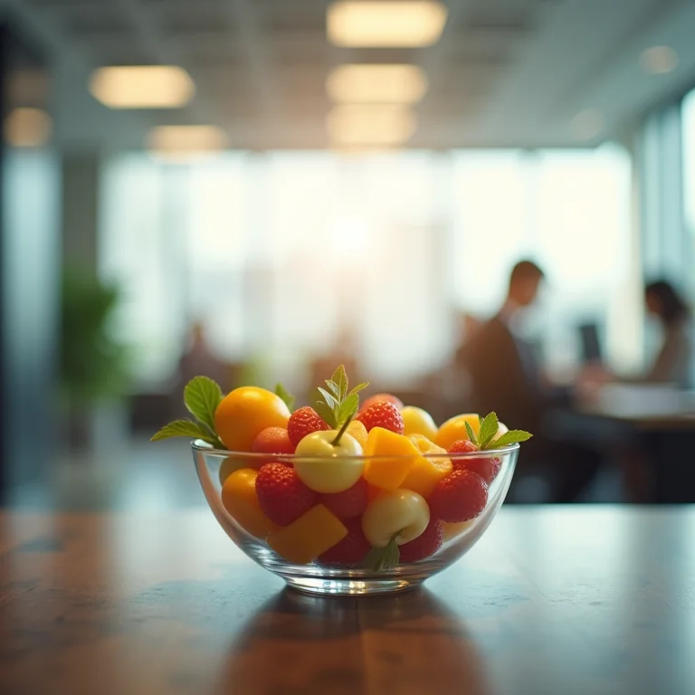 Sonhar com salada de frutas no trabalho: Equilíbrio e bem-estar