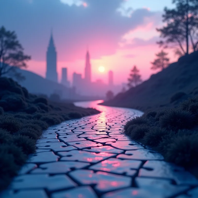 Sonhar em criar um plano: Imagem conceitual de um caminho estratégico.