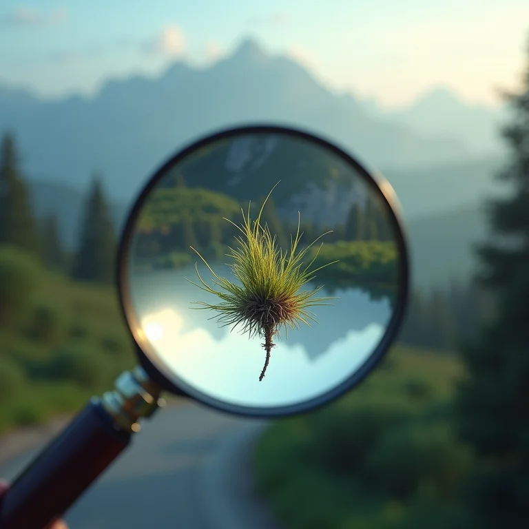 Sonhar em definir sonhos: Imagem de lupa focando na clareza de um objetivo.
