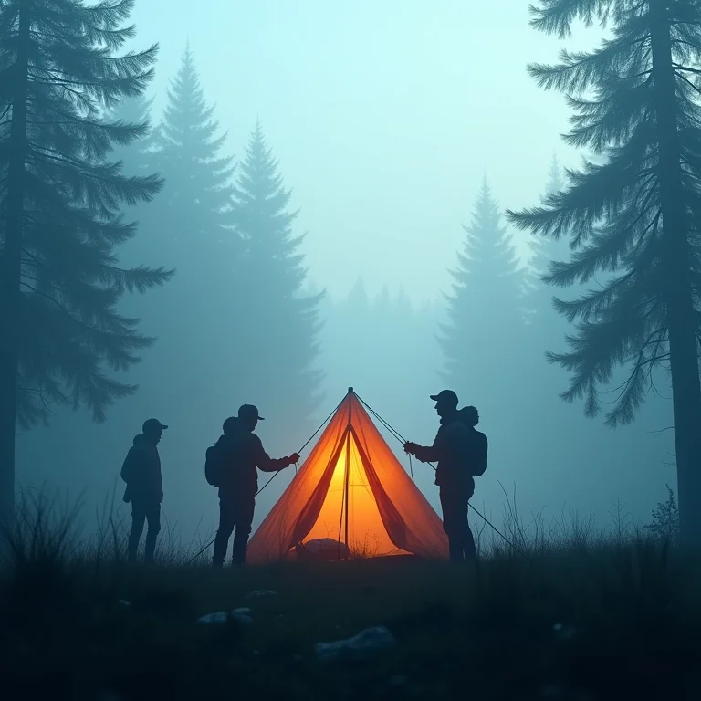 Sonhar montando barraca com amigos: trabalho em equipe e apoio social