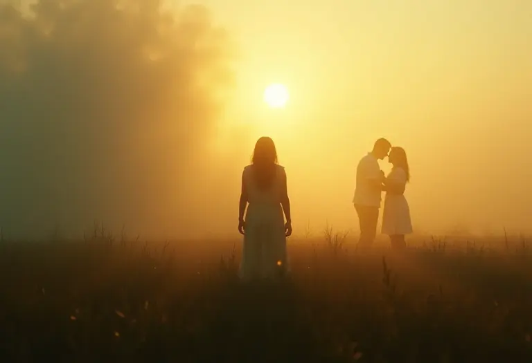 Sonho com prima chorando: campo enevoado, lágrimas douradas