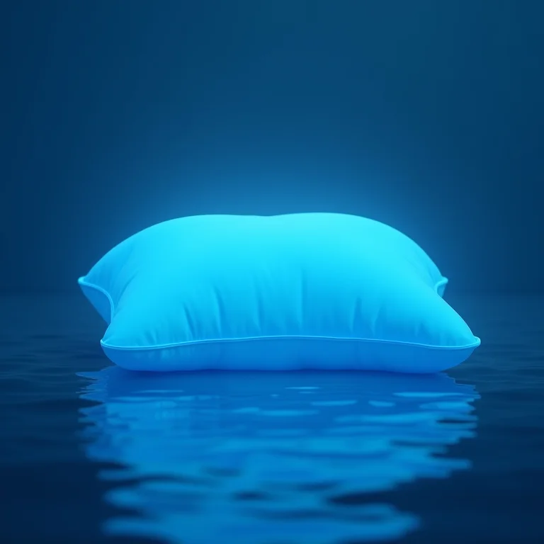 Travesseiro anatômico, simbolizando saúde e bem-estar noturno.