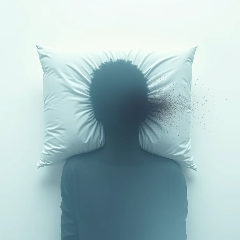 Travesseiro desgastado, representando a necessidade de troca para um sono saudável.